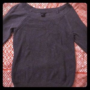 Gray waffle sweater